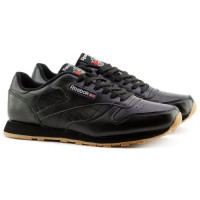 Reebok Classic Leather Black Gumsole