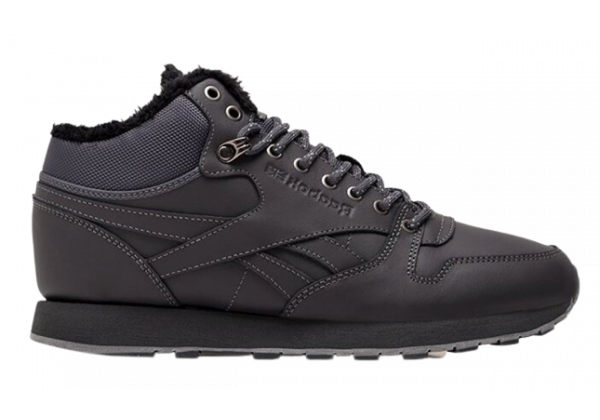 Зимние Кроссовки Reebok Classic Leather Mid Ripple серые