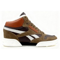 Reebok Classic Leather Mid Brown White с мехом